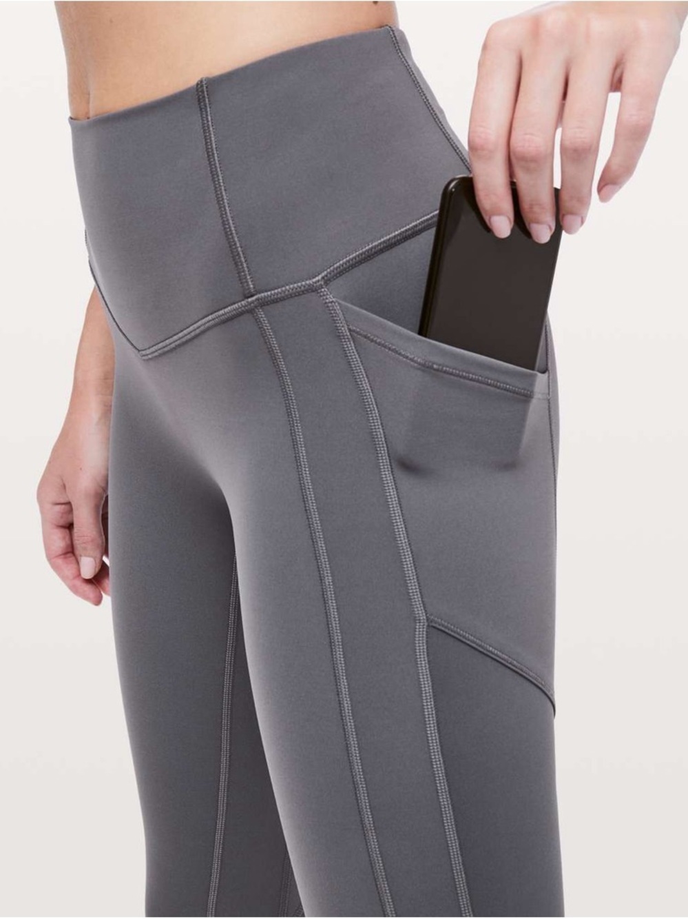 Lululemon All The Right Places Crop II Titanium Leggings Size 4 - Picture 3 of 3